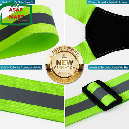 LED Reflective Vest Safety Gear, Light up Vest for Night Walking Cycling, High