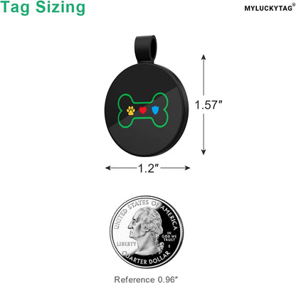 QR Code Pet ID | Personalized Dog & Cat Collar Tag | Online Profile with Instant Scanned Location Alert Email