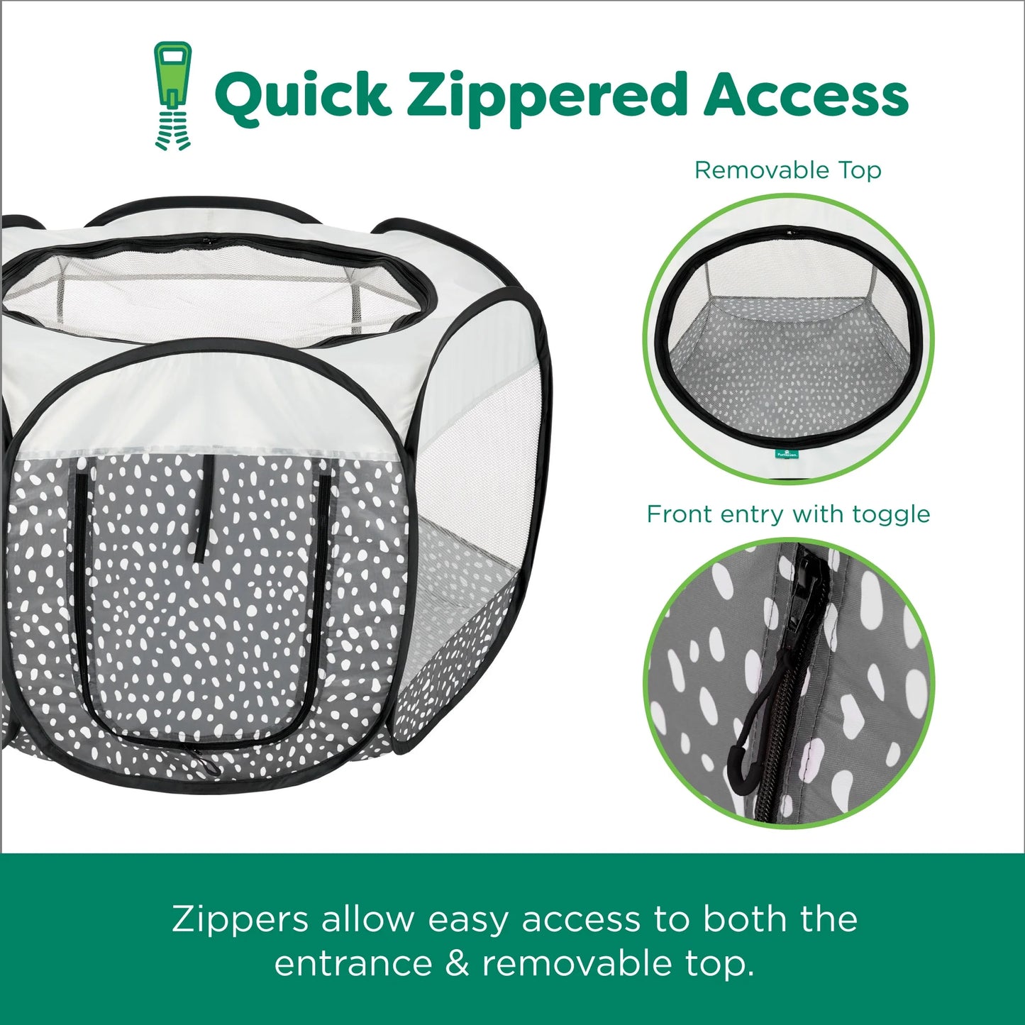 Pet Products Mesh Open-Air Pet Playpen - Gray Pebbles, Extra Large