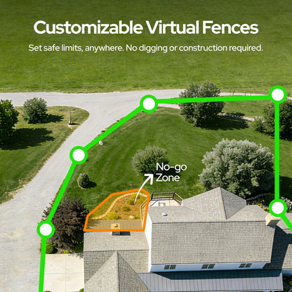 GPS Dog Collar with Wireless Fence, AI Analysis & Precise Positioning - 5-Day Battery, IP68 Waterproof, Blue